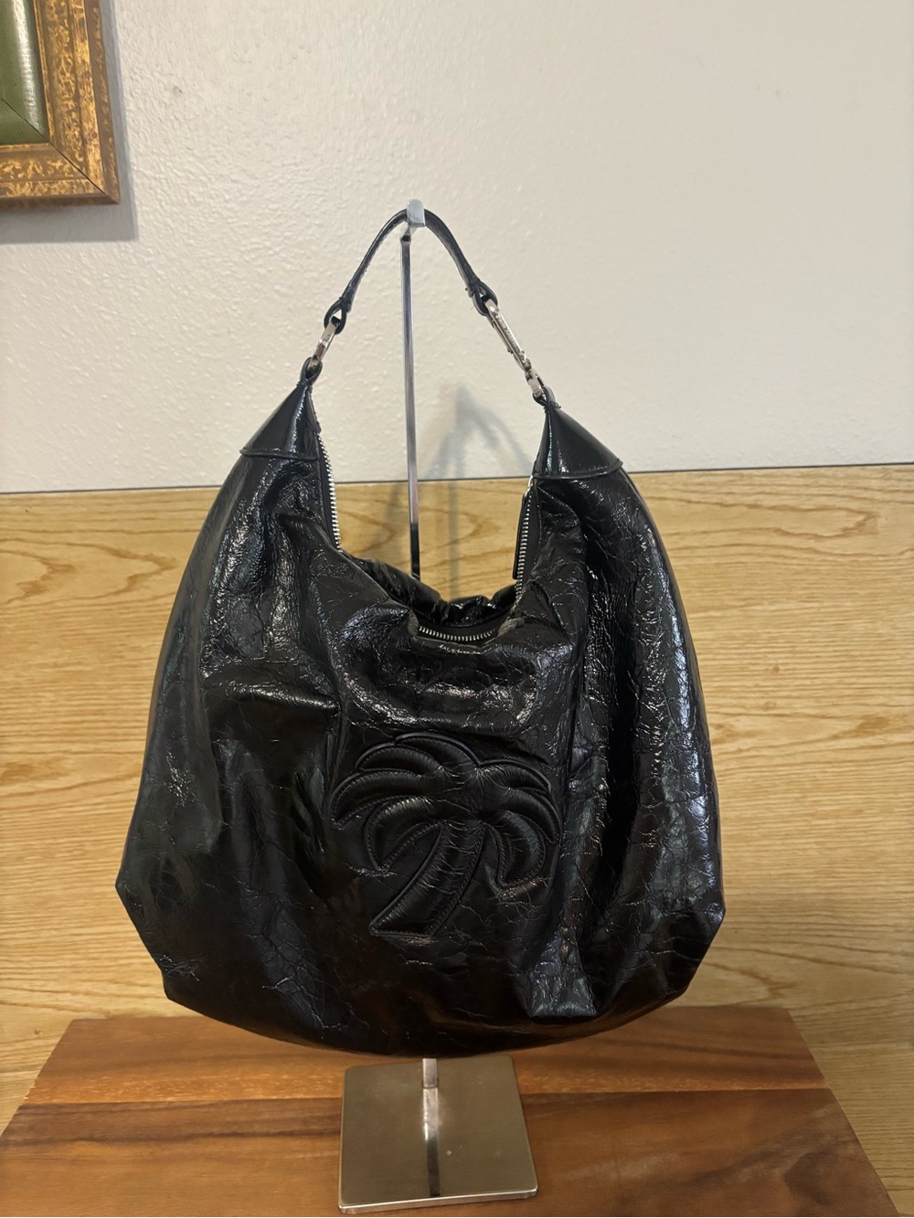 Palm angels palm motif leather